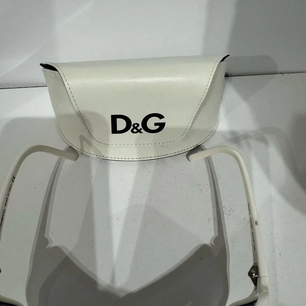 Dolce & Gabbana White Frame Sunglasses